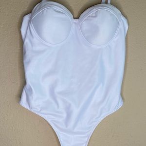 White corset style bodysuit